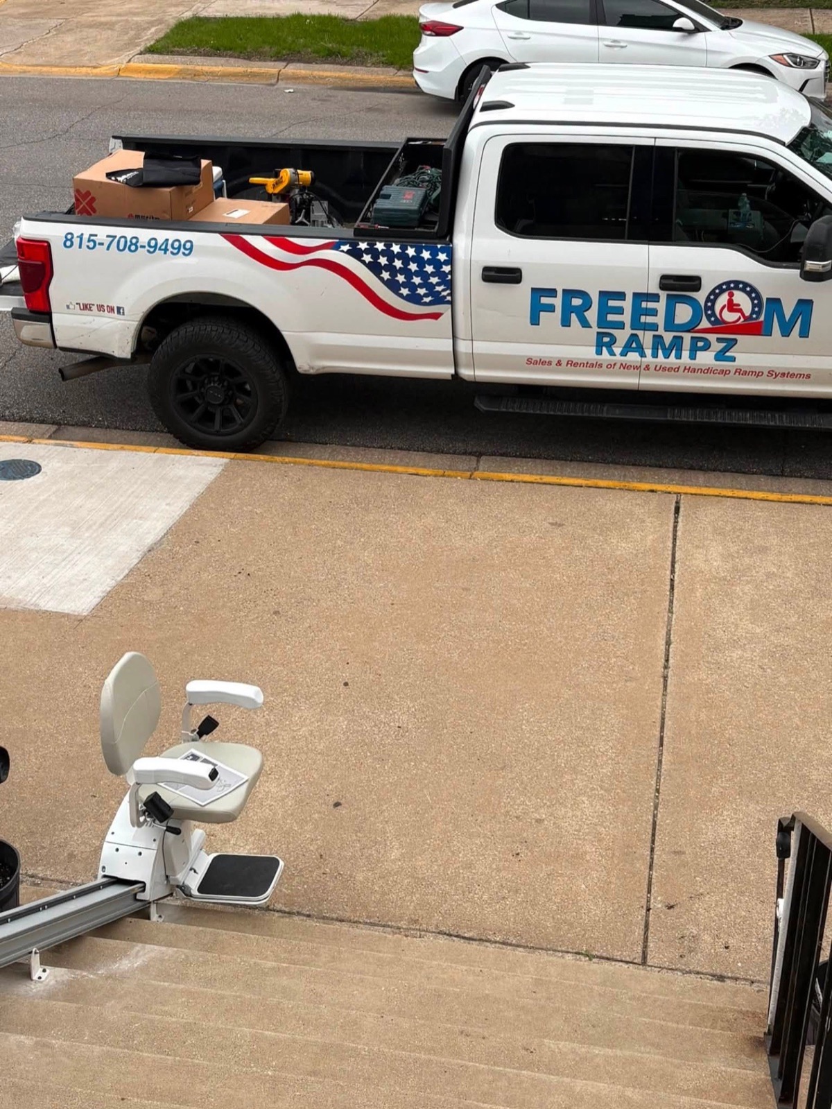 The Freedom Rampz service truck